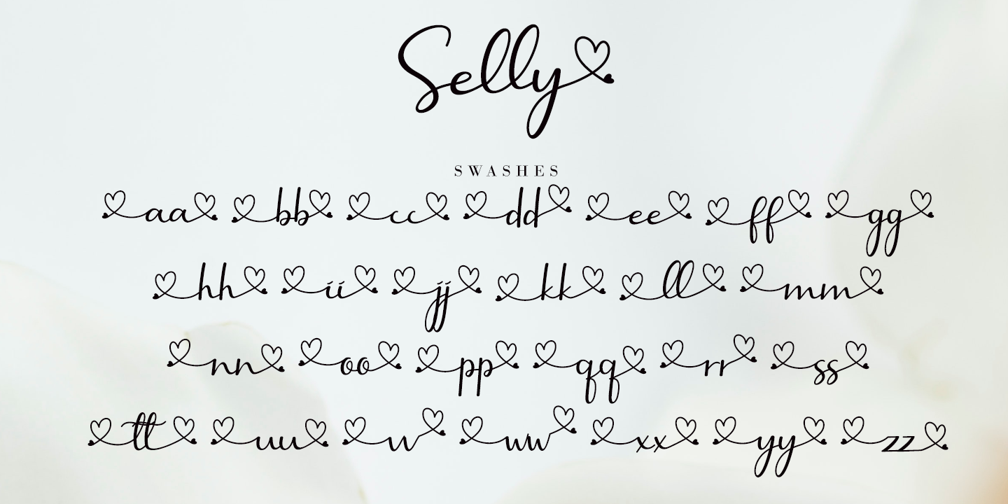 Example font Selly Calligraphy #3